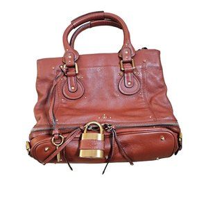 Authentic PreLoved Chloe Paddington Leather Tote with Lock & Key